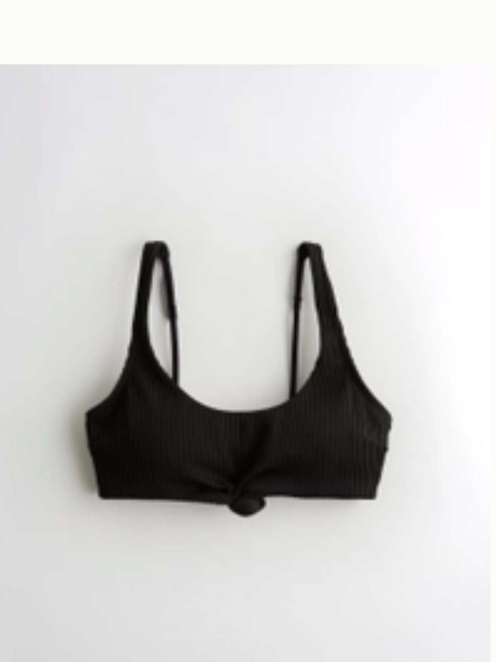 Hollister brand new Black Ribbed Knot Front Bralette